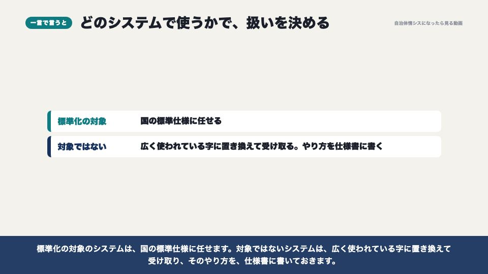 動画の画面:一言で言うと(調達と運用で気を付けること)