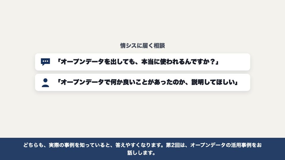 動画の画面:はじめに(オープンデータの活用事例)