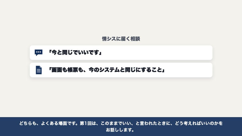 動画の画面:はじめに(「このままでいい」と言われたら)