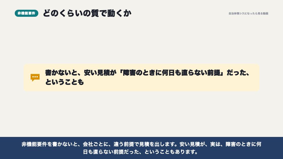 動画の画面:非機能要件(仕様書の作り方)