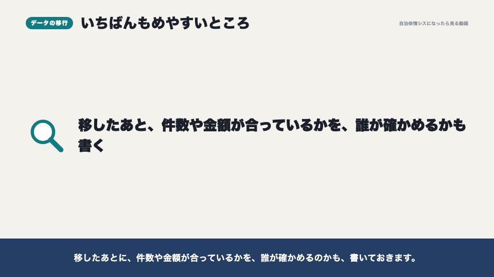 動画の画面:データの移行の要件(仕様書の作り方)