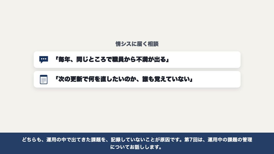 動画の画面:はじめに(運用中の課題を管理する)