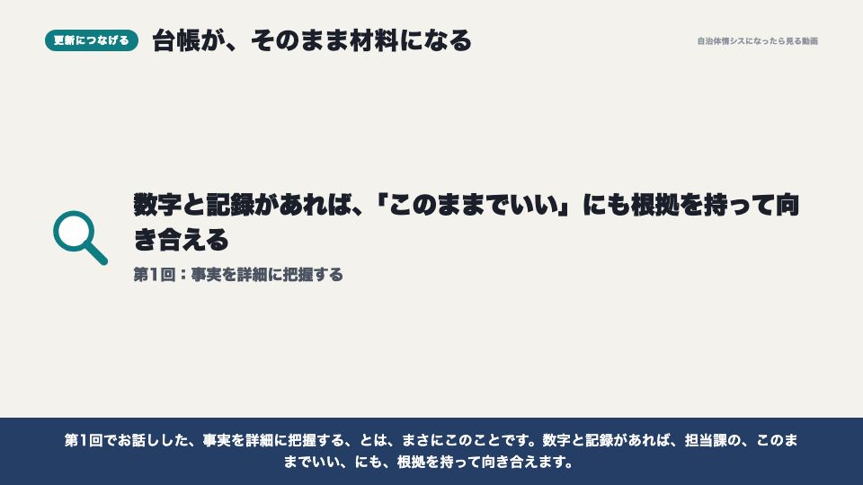 動画の画面:更新につなげる(運用中の課題を管理する)