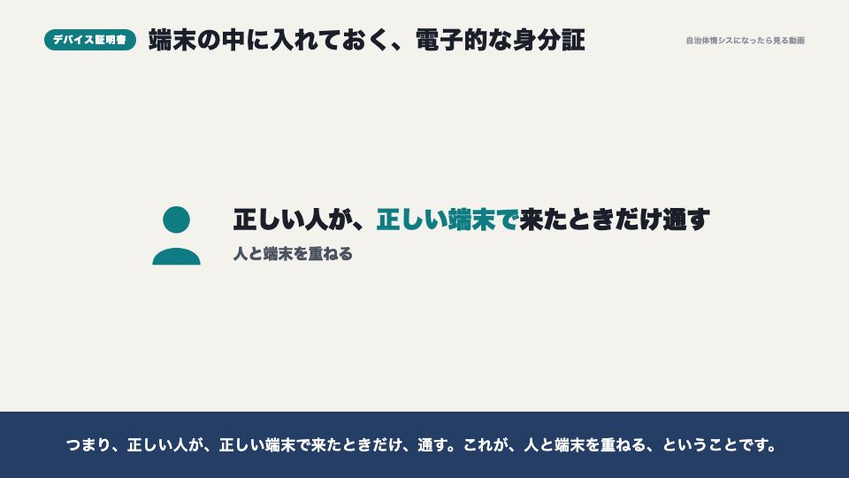 動画の画面:デバイス証明書とは(IDaaSとデバイス証明書)
