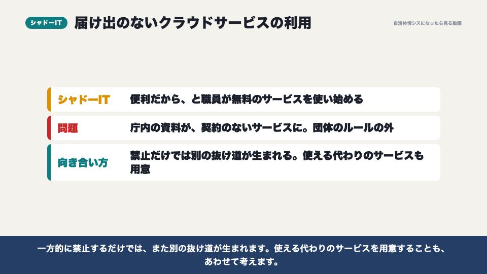 動画の画面:届け出のないサービスの問題(CASB・DLPと、SASE)