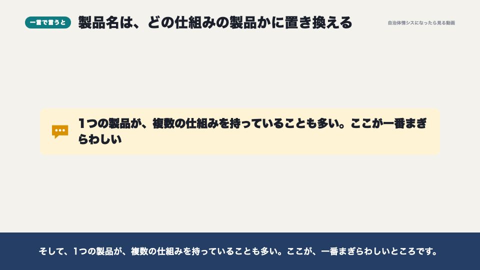 動画の画面:一言で言うと(代表的な製品)